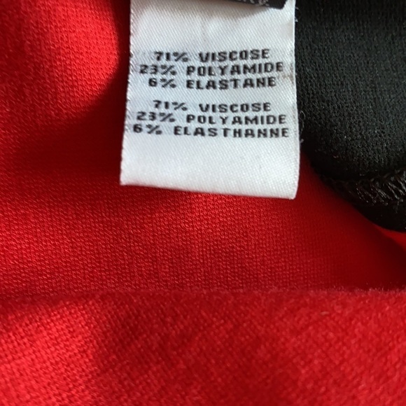 Diane von Furstenberg Elektra red and black ponte long sleeve dress size 8 - Picture 8 of 10